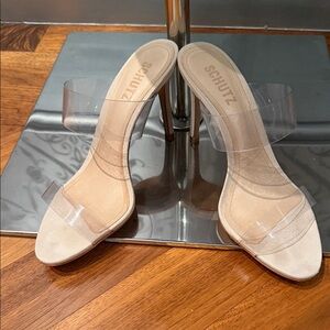 SCHUTZ Women's Transparent Strap Heels